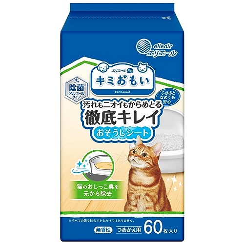 エリエールPｅｔ キミおもい 徹底キレイおそうじシート ボトル 詰め替え 60枚