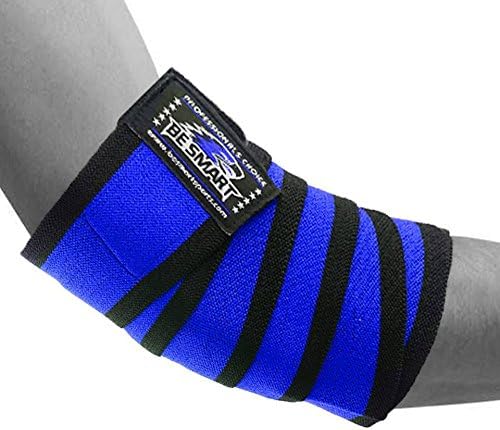 BeSmart Heavy Duty Elbow Sleeves Support Wraps Straps Gym Power Weight Lifting Pair