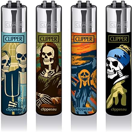 Clipper - Mecheros (4 Unidades), diseño de Calaveras: Amazon.es: Juguetes y juegos