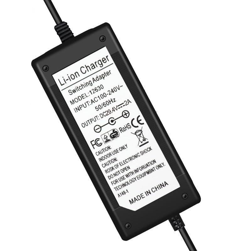 Suptopone 29.4V 2A Fast Battery Charger(3 Plugs) for Electric Scooter, Universal Battery Replacement Charger for 25.2V Li-Batteries