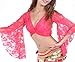 BellyLady Tribal Belly Dance Lace Butterfly Sleeve Wrap Top, Top for Christmas