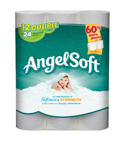 UPC 030400773778, Angel Soft Toilet Paper, 12 Double Rolls, Bath Tissue