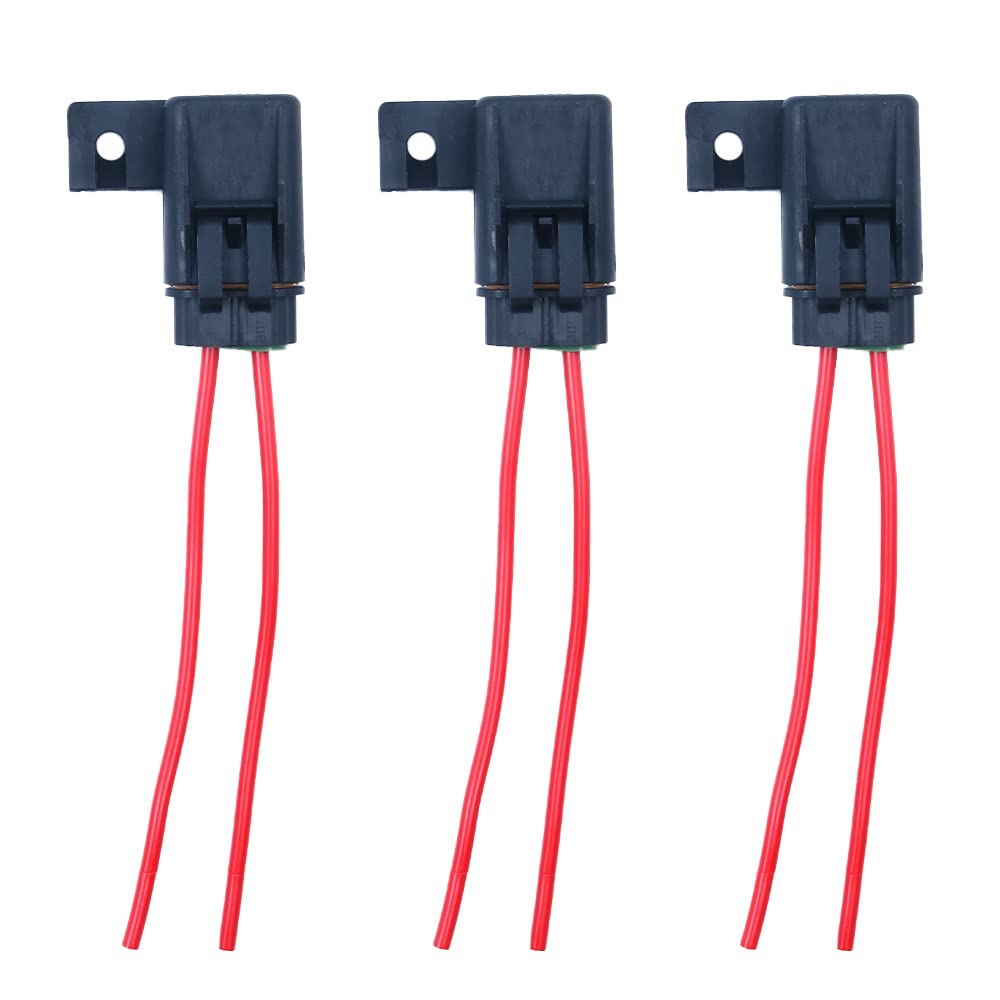 CENPEK 3 Pack Automotive/Marine Weatherproof Blade Style ATO/ATC Fuse Holder with Cover 14AWG 30A