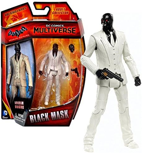 Mattel Year 2014 DC Comics Multiverse "Batman Arkham Origins" Series 4 Inch Tall Action Figure - Roman Sionis aka BLACK MASK with Additional Head and Gun