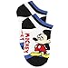 Mickey Mouse Little Boys 6 pack Socks (2-4 (Shoe: 4-7), Blue/Red/Black Mickey)