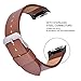 Gear S2 Bands - V-Moro Soft Leather Strap Gear S2 Sport Replacement Band Stainless Steel Metal Adapters Samsung Gear S2 SM-R720 / SM-R730 Sports Smartwatch 6.7