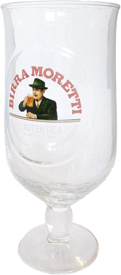 Birra Moretti Pint Glasses CE 20OZ / 568ML (SET OF 2), Transparent, 2 Count (Pack of 1) - Image 3