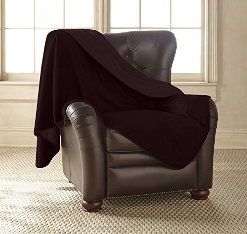 Mambe 100% Waterproof Silky Soft Throw for Dogs, Cats, and People (Medium 60″x 60″, Merlot) Made in The USA