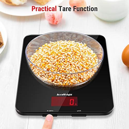 ACCUWEIGHT Balance de Cuisine Électronique Balance Multifonctionnelle Numérique avec Écran LCD Rétro-éclairé Balances Postales avec Plateforme en Verre Trempé, Arrêt Automatique, Fonction de Tare - Cuisine A Vivre ACCUWEIGHT Balance de Cuisine Électronique Balance Multifonctionnelle Numérique avec Écran LCD Rétro-éclairé Balances Postales avec Plateforme en Verre Trempé, Arrêt Automatique, Fonction de Tare