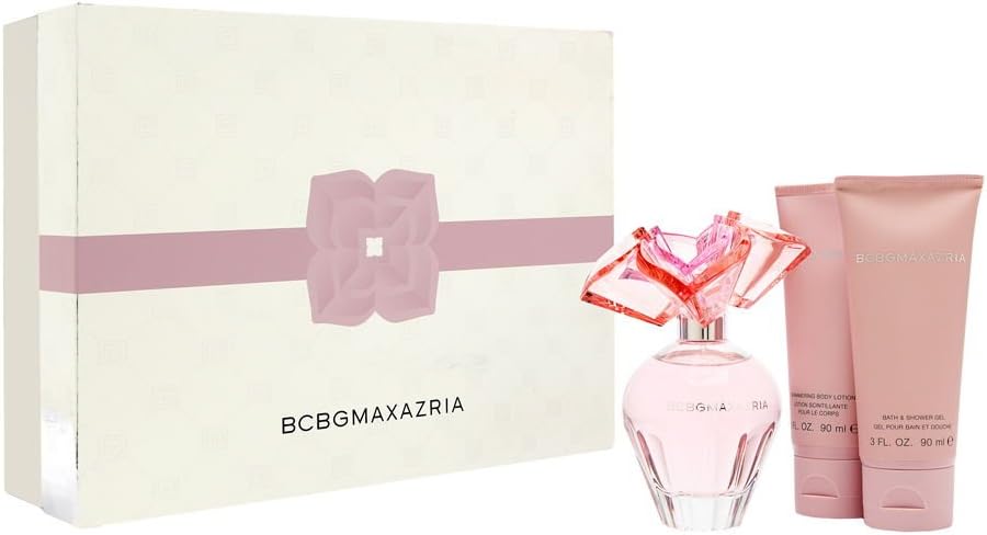 Bcbgmaxazria De Max Azria Para Mujeres 3 Pza. Set De Regalo ( Eau De Parfum Vaporizador 3.4 Oz + Shimmering Loción Corporal 3.0 Oz + Gel De Ducha Y Baño 3.0 Oz)