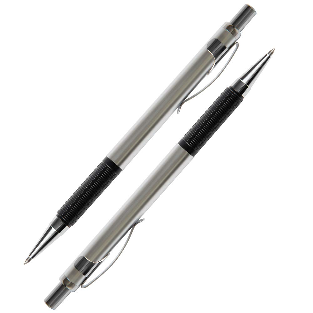 IMT Glass Scribe Tool Engraver Pen with Retractable Tungsten Carbide Tip 2 Pack, Etching Engraving Pen for Glass/Ceramics/Metal Sheet