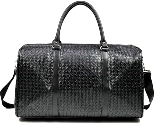 Amazon.com | Vegan Leather Duffle Bag, LXY Travel Duffle Weekender