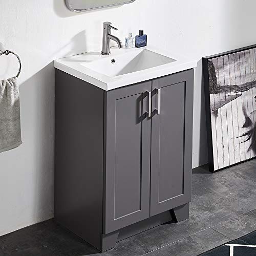 24 Inch Bathroom Vanity with Sink Dark Gray Bathroom Sink
