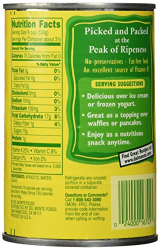 Del Monte, Lite Apricots in Extra Light Syrup, 15oz Can (Pack of 6) - Thumbnail 4