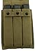 Ultimate Arms Gear Tactical Militaria U.S. Army Military GI USGI WW2 WWII Reproduction OD Green Canvas Triple Cell 3 Pocket 30 Round 30rd Mag Magazine Pistol Belt Thompson Pouch Holder