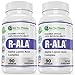 R-ALA Healthy Glucose Metabolism R-Alpha Lipoic Acid 200mg 180 Capsules 2 Bottles