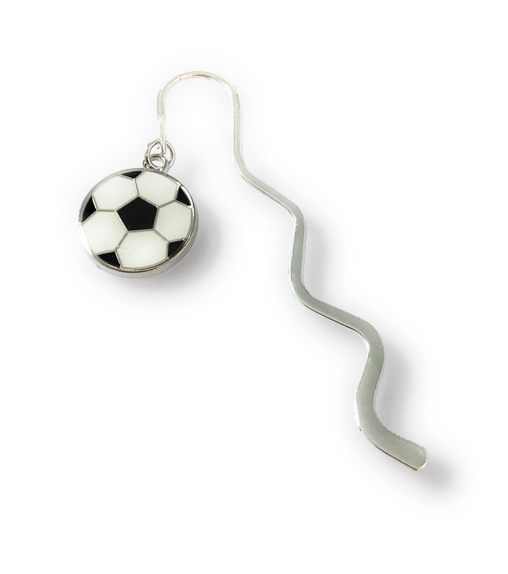 FizzyButton Gifts Football Silver Tone Mini Bookmark with Enamel Charm in Gift Bag