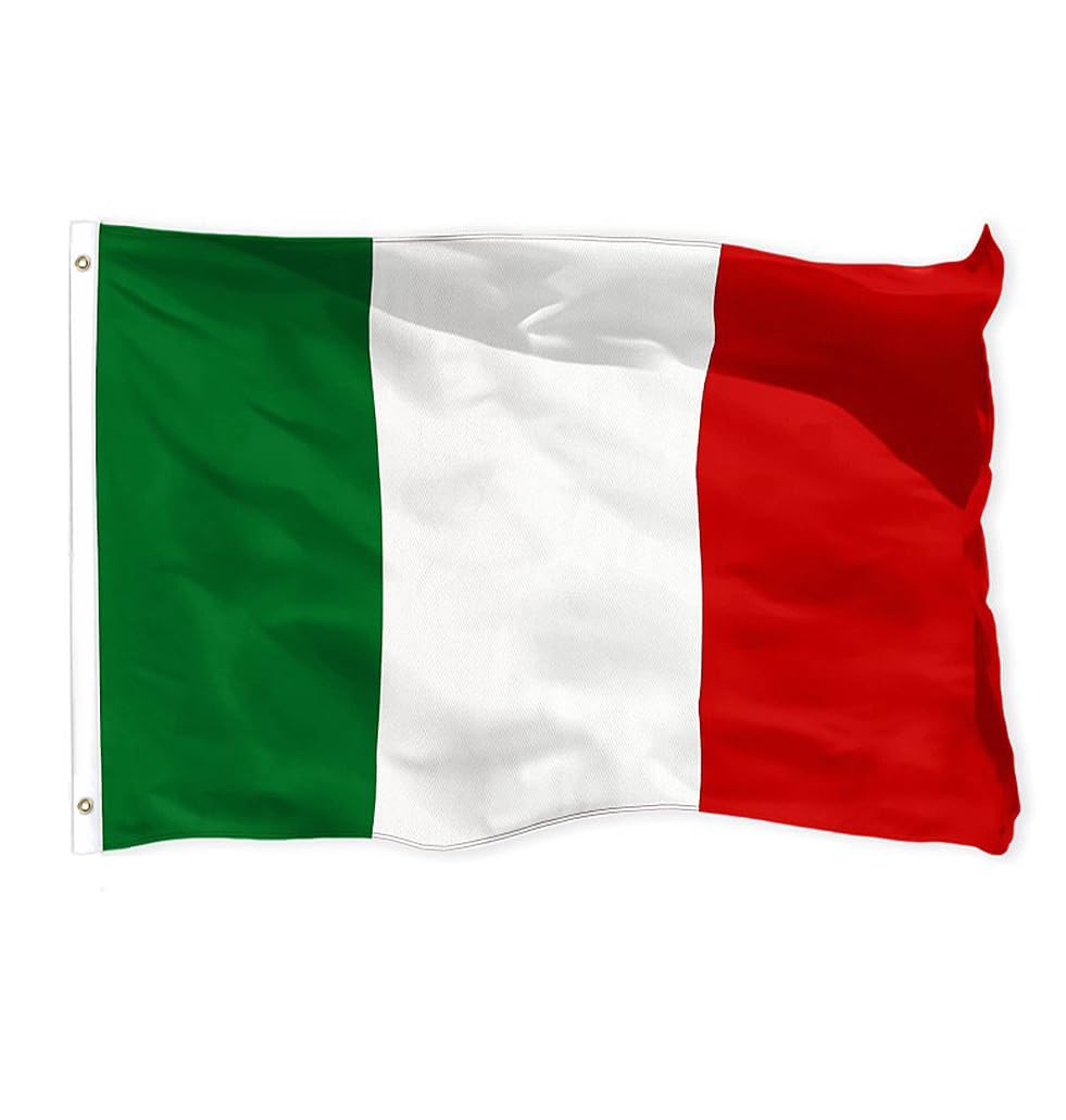 5x3Ft Italy Flag, Durable Italian Flag with 2 Metal Eyelets Used Indoor and Outdoor, Bright Color Italy National Flag Decorated in Sporting Events, Parties, Parade