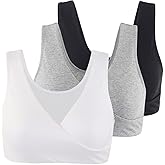 COLOMI Maternity Nursing Bra Wireless Cotton Breastfeeding Bra for Sleep