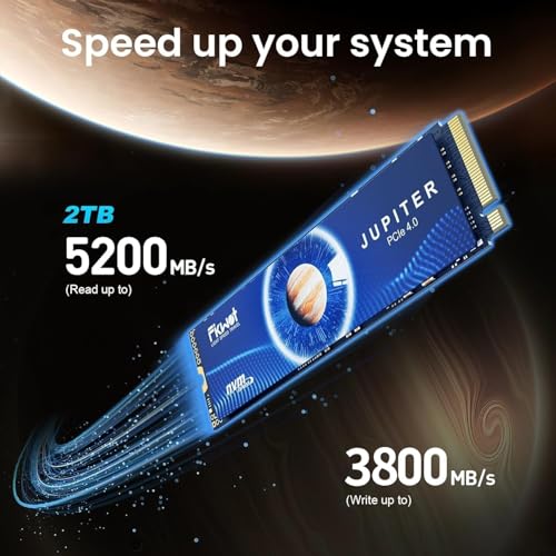 Fikwot FX660 2TB M.2 SSD, PCIe Gen 4x4 Dynamic SLC Cache - Speeds up to 5200MB/s M.2 2280 NVMe Internal SSD, Upgrade Storage for PC Computer, Laptop and PS5