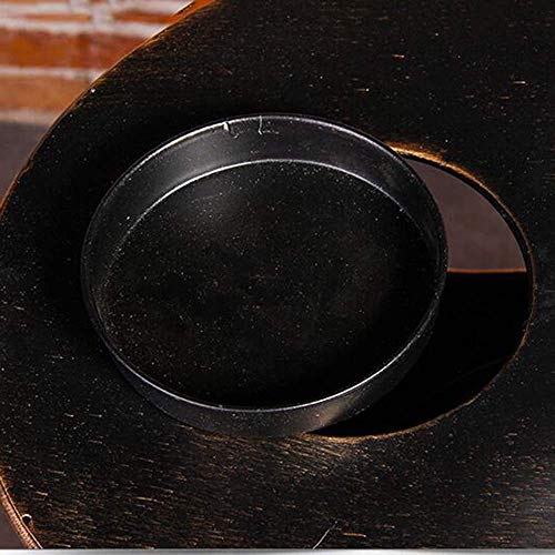 MADHEHAO Rustieke metalen prullenbak, industriële stijl antieke prullenbak, grote capaciteit buiten afvalbak, retro… - Afbeelding 7