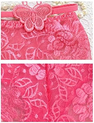 Orlando Johanson New Women's Solid Color Bouble Butterflies Strap Lace Panties Red One Size Comfortable