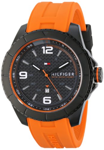 Tommy Hilfiger Men's 1790999 Stainless Steel Watch with Orange Band