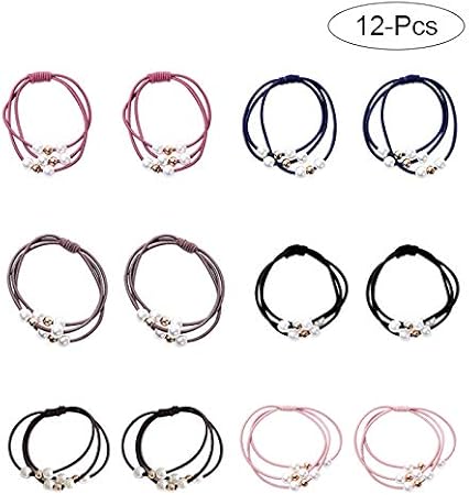 Amazon Co Jp ヘアゴム レーディス おしゃれ かわいい リングゴム 輪ゴム ヘアバンド 髪飾り 髪留め 髪 子供 大人用 誕生日 飾り 女の子 プレゼント12個 セット ビューティー