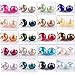 RUBYCA Mix Pearl Imitation Murano Glass Beads European Charm Bracelet Spacer Silver Color 100pcs DIY