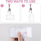 Vicloon Victorini Crystal Transparent Card Holder with Lanyard Pink view 4