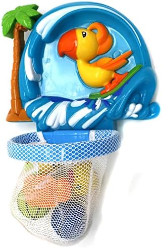 VERZABO SURFER PARROT BASKETBALL - bath toy set for 12 months plus babies
