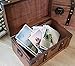 SLPR Alexander Wooden Treasure Chests - Set of 2, Antique Storage Trunks, Decorative Wood Storage Boxes with Hinged Lids for Keepsakes and Home Décor