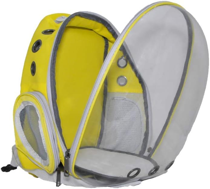Mochila Astronauta Canguru Bolsa Transporte Pet Amarelo