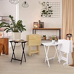 Casual Home 5pcs Tray Table Set, White
