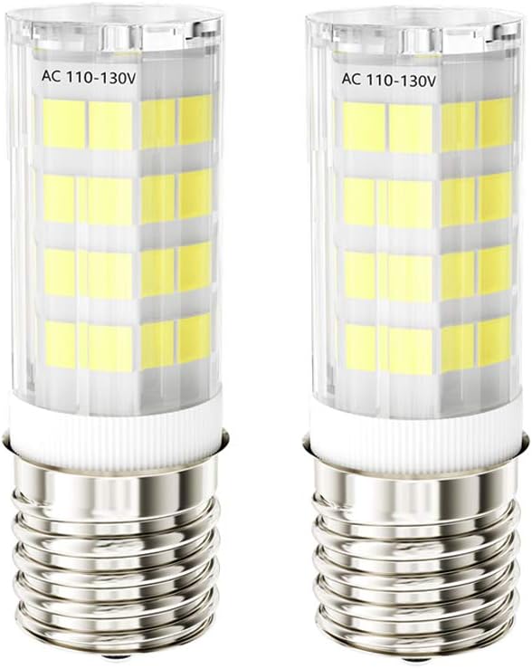 E17 LED Microwave Oven Stove Bulb, 40W Incandescent Equivalent, AC 110V-130V, Daylight White Appliance Bulb (6000K, 2-Pack) (Daylight White): Kitchen & Dining