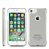 [New 2017 Model] MobilePal Qi Wireless Charger Case for iPhone 7 and iPhone 6(s)- Ultra Slim Protective Case with Crystal Clear Bumper, Reinforced Corners, and 1A Qi Wireless Charging (Silver)