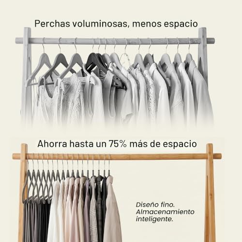 Cabides Premium de Veludo (Cinzentos, Pack de 20)