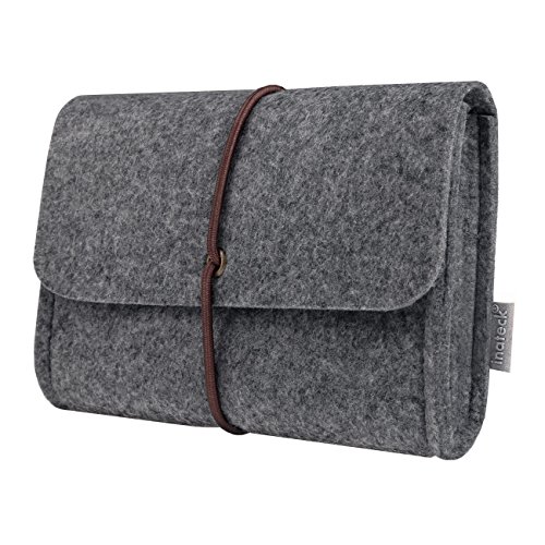 Inateck Felt Storage Pouch Bag Case for Accessory  - Dark 