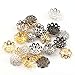 500PCS 10mm Gold Tone Flower Bead Caps Hollow Flower Bead Caps For Jewelry Making (silver)