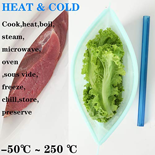 image for ALANCARL Silicone Bags,Reusable Silicone Food Airtight Seal Food Prese