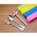Creative Stainless Steel Chopsticks Spoon Fork Three Pieces Of Portable Set Of Tableware with Storage Box for Picnic/Home/School Lunch Box