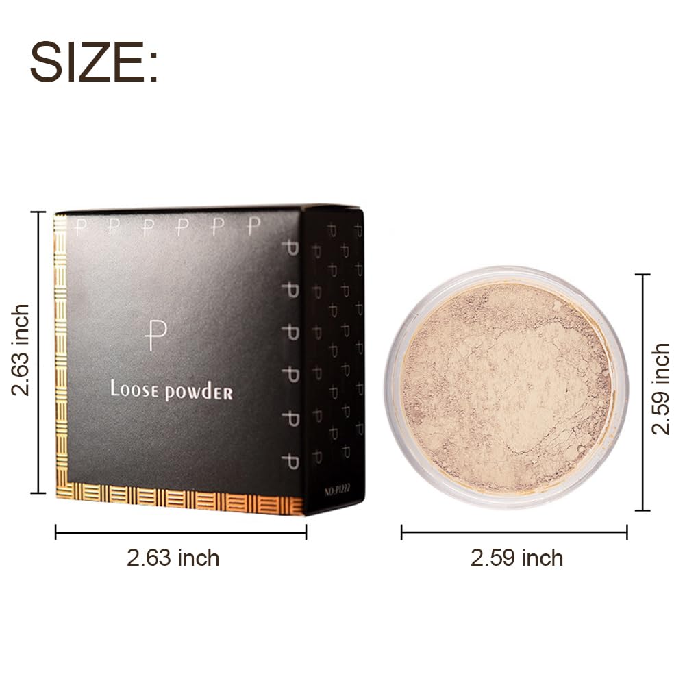 Kaely Loose Setting Powder Translucent,Face Shimmer Finishing Powder Brightener Makeup,Spf Powder Foundation Waterproof,polvo traslucido maquillaje para mujer,Extends Makeup Wear,Vegan Cosmetics,08