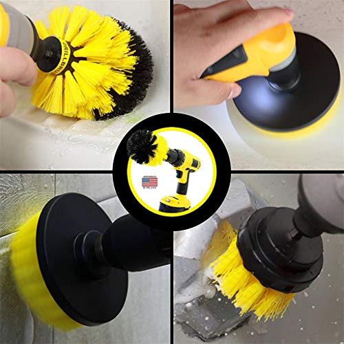 image for Kidirt Electric Drill Cleaning Brush 4-Piece Set, Multi-Purpose Drill 