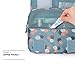 Hanging Toiletry Kit Clear Travel BAG Cosmetic Carry Case Toiletry (Flower in Sky Blue)