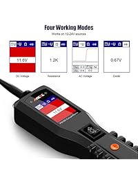 ANCEL PB100   Kit de comprobación de circuito de automoción, herramienta de prueba de diagnóstico para vehículo, medidor de voltaje, medidor de potencia eléctrica, avometer, detector de resistencia de corriente de diodo de voltaje AC DC