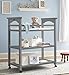 Graco Lauren Changing Table (Pebble Gray) – Nursery Changing on Wheels, Rolling Changing Table Includes Water-Resistant Changing Pad, 2 Shelves for Nursery Storage and Organizing
