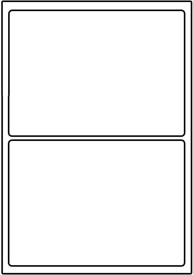 A4 Address Labels Self Adhesive Multipurpose Printer Label Compatible with Inkjet and Laser Printers A4 Sticky Sheet (2 Labels Per Sheet