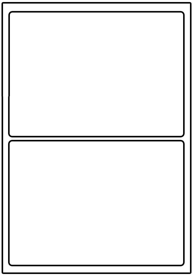 A4 Address Labels Self Adhesive Multipurpose Printer Label Compatible with Inkjet and Laser Printers A4 Sticky Sheet (2 Labels Per Sheet, 50)