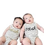 TheFound Baby Romper Bodysuit Summer Sleeveless Striped Jumpsuit