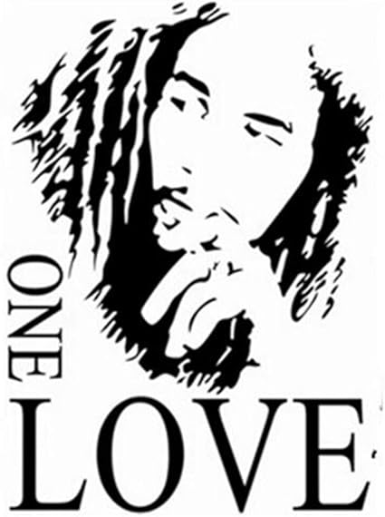 Bob Marley Emoji Stickers Muraux Citations Un Amour Anglais Vinyl Decal Decorations Pour La Maison Pour Salon Vintage Poste 60 86 Cm Amazon Fr Cuisine Maison
